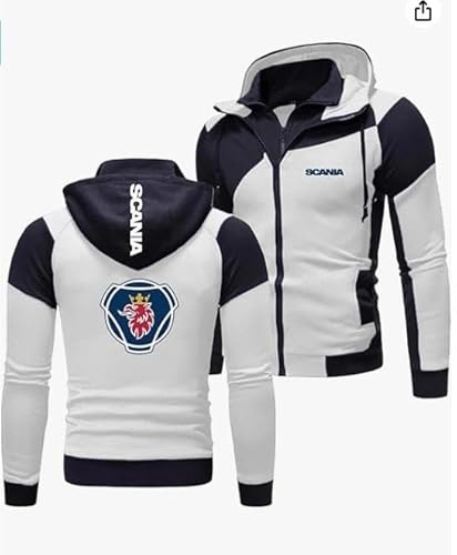 VGFSVGDD Herren Casual Hoodie Sweatshirt - 3D Scania Print Sports Unisex Long Sleeve Casual Cardigan Hoodie Spring Autumn Sweater Jacket von VGFSVGDD