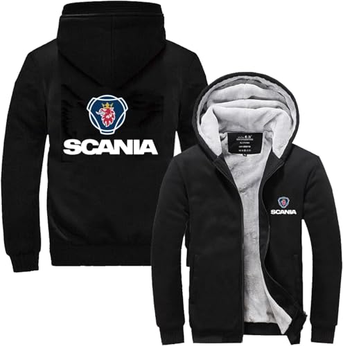 VGFSVGDD Herren Sport Hoodie für Scania Print Zipper Hoody Farbblockierung Langarm Sweatshirt Kapuze Outwear Tops von VGFSVGDD