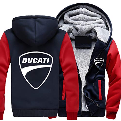 VGFSVGDD Herren Winter Bomberjacke Für D.UC.A.T.I Winddicht Baseballmantel Lang Lose Fluganzug Jacke Durchgehender Reißverschluss Langarm Stand Up Kragen Lässig Herbst von VGFSVGDD