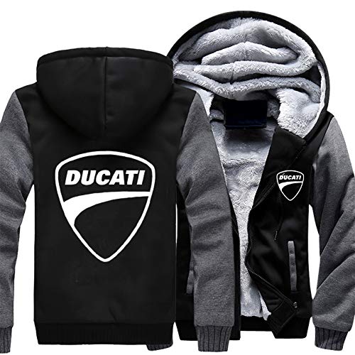 VGFSVGDD Herren Winter Bomberjacke Für D.UC.A.T.I Winddicht Baseballmantel Lang Lose Fluganzug Jacke Durchgehender Reißverschluss Langarm Stand Up Kragen Lässig Herbst von VGFSVGDD