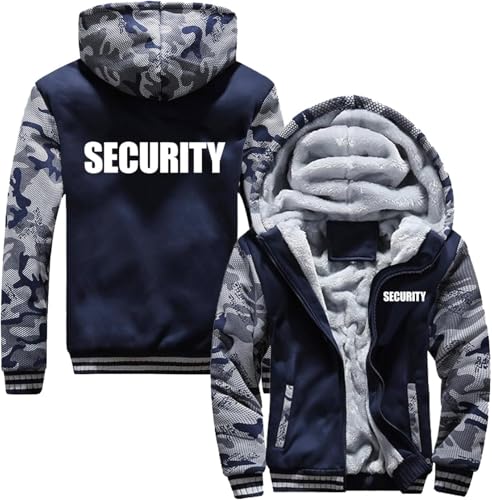 VGFSVGDD Herren Winter Bomberjacke Für SE.CU.RITY Winddicht Baseballmantel Lang Lose Fluganzug Jacke Durchgehender Reißverschluss Langarm Stand Up Kragen Lässig Herbst von VGFSVGDD