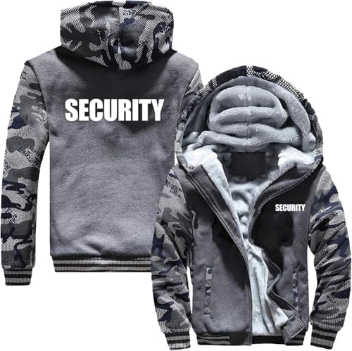 VGFSVGDD Herren Winter Bomberjacke Für SE.CU.RITY Winddicht Baseballmantel Lang Lose Fluganzug Jacke Durchgehender Reißverschluss Langarm Stand Up Kragen Lässig Herbst von VGFSVGDD