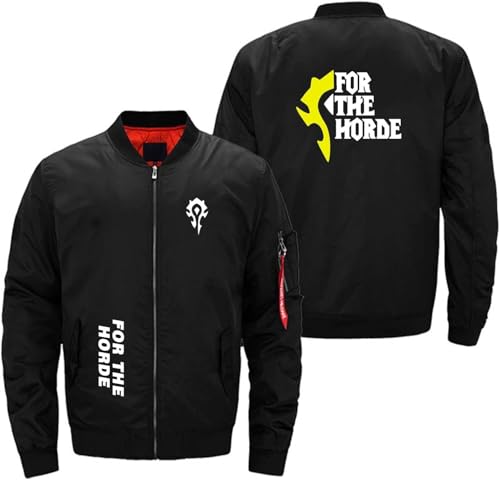 VGFSVGDD Herren Winter Bomberjacke Für T.h .e H .or. D.e Winddicht Baseballmantel Lang Lose Fluganzug Jacke Durchgehender Reißverschluss Langarm Stand Up Kragen Lässig Herbst von VGFSVGDD