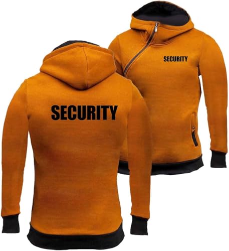 VGFSVGDD Solide Farbe Hoodie Mantel für Männer von S.ec..ur..ity Frühling und Herbst Fitness Wear Full Zip Tops Hoody von VGFSVGDD