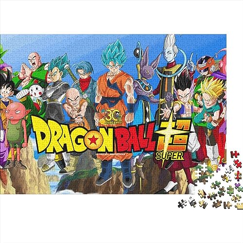 1000-Teiliges Puzzle Für Erwachsene Dragon Ball Holzpuzzle Für Erwachsene Lernpuzzle Für Familie Und Freunde Geschenke 75X50CM von VHOMES