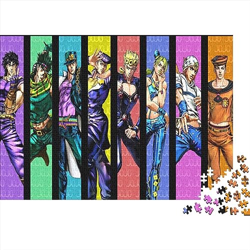 Puzzles Für Erwachsene 1000 Teile JoJo's Bizarre Adventure Puzzle Für Erwachsene Und Jugendliche Japanische Anime-Kreativpuzzles Holzpuzzle Lernspiele (Größe 75X50CM) von VHOMES