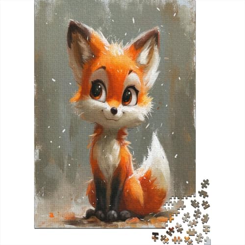 Cartoon Fuchs Puzzle 1000 Teile,für Erwachsene, Impossible Puzzle,farbenfrohes Legespiel,GesKükenlichkeitsspiel Für Die Ganze Familie,Erwachsenenpuzzle Puzzel 1000pcs (75x50cm) von VIAGECSKE