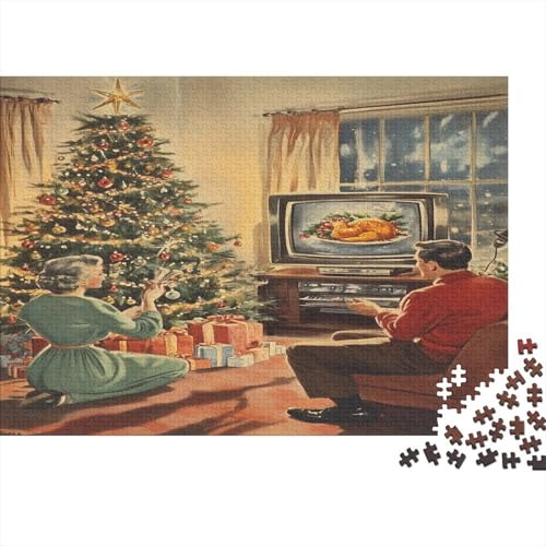 Frohe WeihnachtenPuzzles 1000 Stücke Für Erwachsene Puzzle Holz Puzzles Für WeihnachtenErwachsene 1000 Stück Puzzle Pädagogische Spiele Pädagogische Spiele Home Dekoration1000pcs (75x50cm) von VIAGECSKE