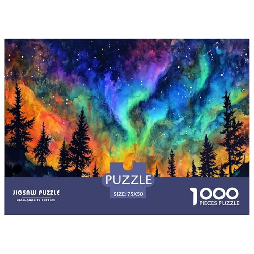 Nordlichter Puzzlespiel 1000 Teile Puzzles Für Erwachsene Lernspiel Herausforderung Spielzeug 1000 Teile Puzzles Für Erwachsene Kinder Erwachsenen Puzzlespiel Puzzel 1000pcs (75x50cm) von VIAGECSKE