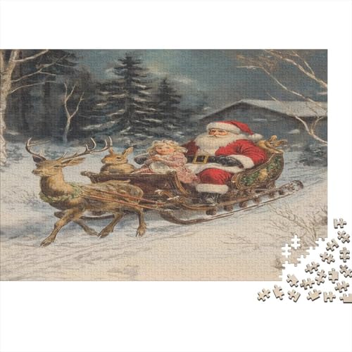 WeihnachtsmannPuzzles 1000 Stücke Für Erwachsene Puzzle Holz Puzzles Für WeihnachtenErwachsene 1000 Stück Puzzle Pädagogische Spiele Pädagogische Spiele Home Dekoration1000pcs (75x50cm) von VIAGECSKE