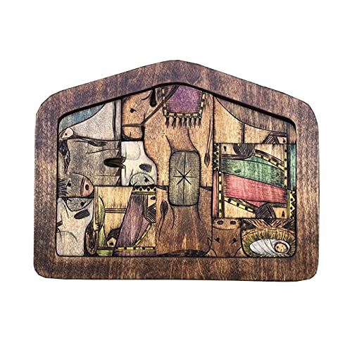 Holz Jesus Krippe Puzzles, Holz gebrannt Design Festival Home Decoration, Holz Jesus Puzzlespiel für Erwachsene und Kinder, Puzzle Spiel Ornament Handwerk für Home Schrank Tischplatte von VIAS