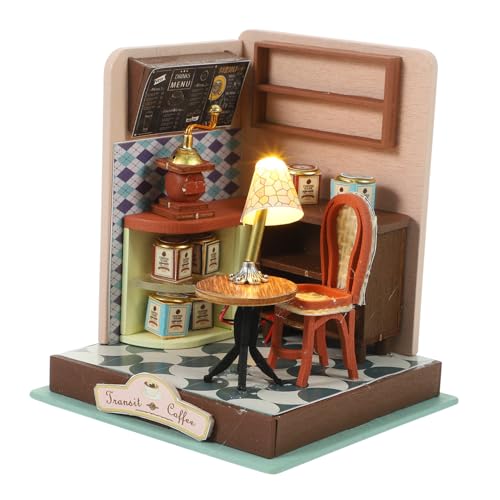 1 Set DIY Hütte Dekoration Spielzeughaus Kleines Kleines Mini Spielzeug Set Modellhaus Shop Montagehaus Spielzeug Zuhause DIY Kleine Hütte Modell DIY VICASKY von VICASKY