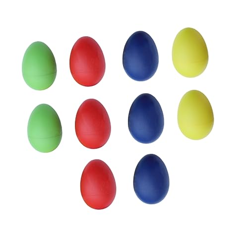 12St Eierbecher kinderinstrumente Kinder musikinstrumente Musikalisches Spielzeug für Kirchengruppen Kinder Instrument Eier Maracas Percussion-Musical-Ei-Maracas Egg Shaker Musical VICASKY von VICASKY