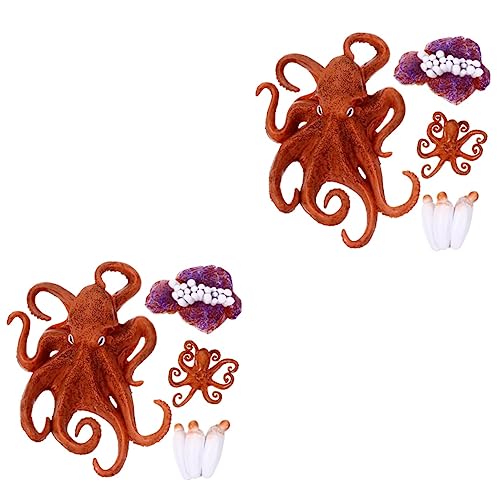 2 Sätze Wachstumszyklus Spielzeug lebenswachstum Spielzeug Oktopus-Lebenszyklusspielzeug Kinder bastelset basteln für Kinder Spielzeuge Tiere Mini Meerestier Desktop-Ornament VICASKY von VICASKY