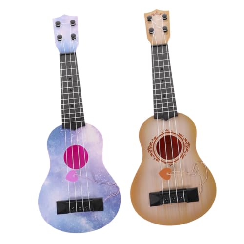 2 Stück Ukulele Spielzeug Musikinstrumente Kinderspielzeug Kinderspielzeug Gitarre Ukelelen Für Anfänger Kind Pädagogische Ukulele Kleine Gitarre Spielzeug Kleinkind VICASKY von VICASKY