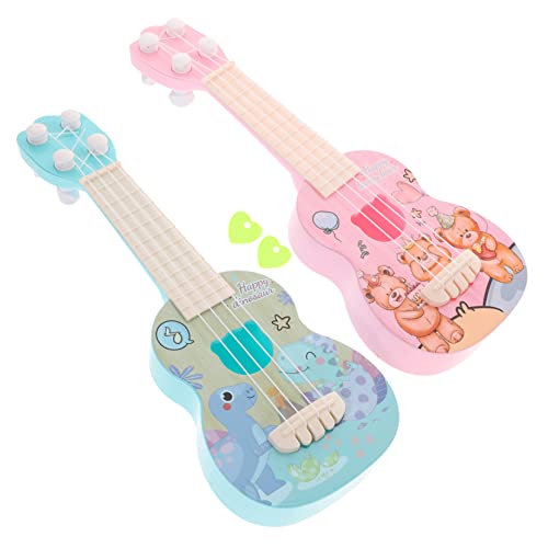 2St Ukulele Spielzeug kinderinstrumente musikinstrumente für Kinder Ukulele für anfänger Kinder-Ukulele Kinderspielzeug Spielzeug für Kleinkinder Spielzeug Gitarre Kinder Gitarre VICASKY von VICASKY