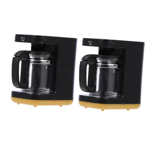 2st Modell Einer Mini-kaffeemaschine Puppenhauszubehör Mini-vers-küche Café-spielset Für Mixer Kaffeemaschine Toaster Miniatur-puppenhaus Plastik VICASKY von VICASKY