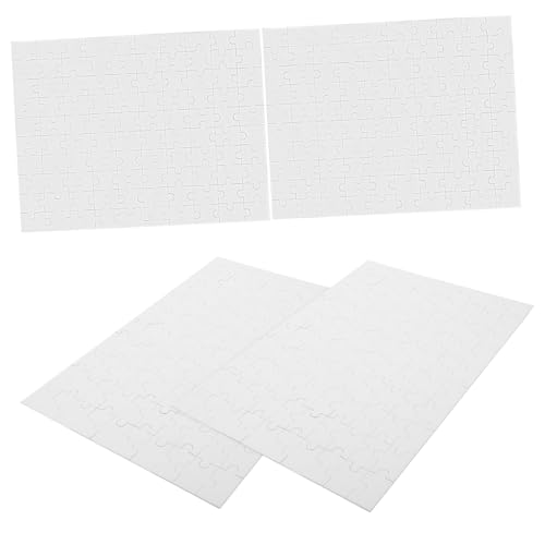 4 Blätter Leere Puzzles DIY puzzle weißes puzzle Kreatives Puzzle white puzzle leeres Puzzle zum Dekorieren beschreibbare Rätsel Zeichne leere Rätsel Puzzle-Rohlinge hölzern VICASKY von VICASKY