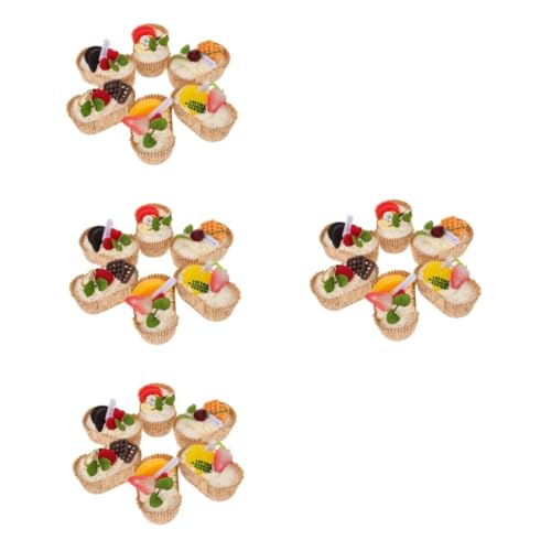 4 Sets Simuliertes Brotmodell Kuchen Simulation Cupcake Faux Laib Brot Display Lebensmittelmodell Künstliche Display Requisiten Lebensmittelmodell Requisite VICASKY von VICASKY