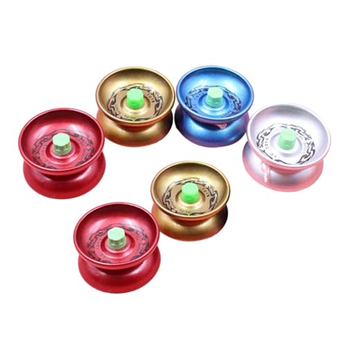 6 Stück Schnur legiertes Jo-Jo spielmatte -Yo-Yo-Set Yo-Yo mit Schnur Yo-Yo mit einzigartigem Design Mini- Jo-Jo-Bälle Legierung VICASKY von VICASKY