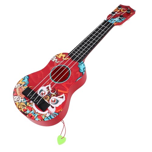 Gitarrenspielzeug Für Kinder Ukulele Gitarre Für Kinder Tier-Ukulele-Spielzeug Kinder-Gitarren-Ukulele Kinder Gitarre Ukulele-Modell Kinderukulele Für Mädchen -Gitarre Abs Rot VICASKY von VICASKY