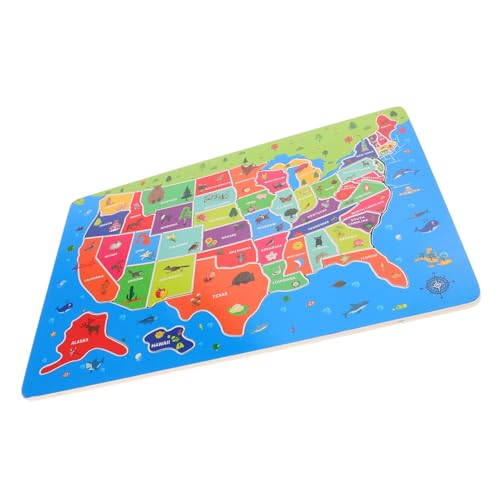 Kartenpuzzle Spielzeugpuzzle Kartenrätsel Für Kinder Im Alter Von 6 Bis 8 Jahren Karte Der Usa Lustiges Lernspielzeug Karte Der Vereinigten Staaten US Puzzlespiele Karte VICASKY von VICASKY