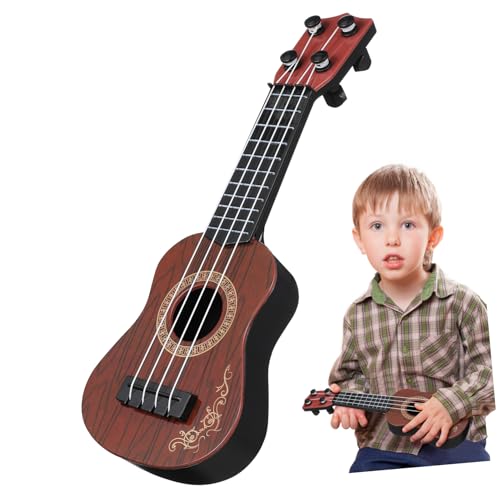 Ukulele Kindergitarre für Jungen Gitarrenspielzeug Ukulele-Kind kinderinstrumente musikinstrumente für Ukulele Modell Ukulele- Plastik Brown VICASKY von VICASKY