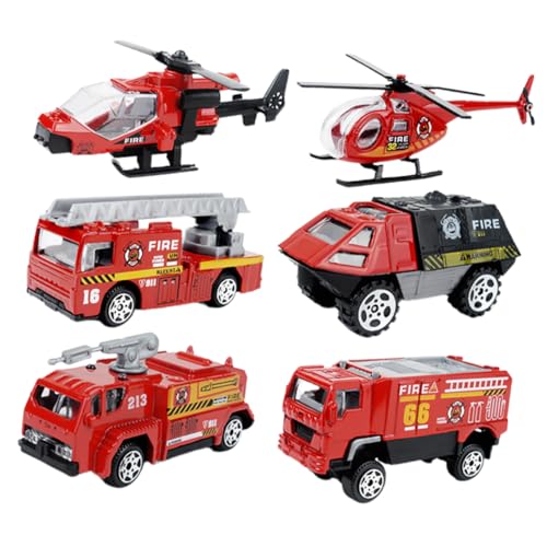 VICASKY 1 Auto Model Feuerwehrauto Spielzeug für Kinder 3-8 Feuerwehrauto Spielset Kinder Feuerwehrauto Kinder puppenwagen Mini Feuerwehrauto Spielzeug Mini-Feuerwehrautomodelle Plastik von VICASKY