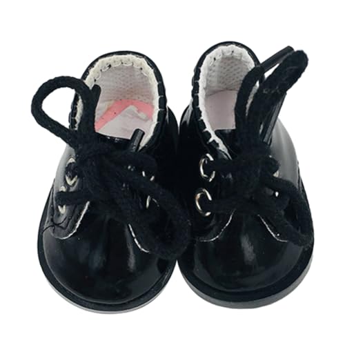 VICASKY 1 Paar Mini Schwarze Lederschuhe Miniatur-schuhverzierungen Mini-schlüsselanhänger Kinder Minischuhe Spielzeug Schuh Schlüsselanhänger Mini-Spielzeug Mädchenpuppenschuhe Stoff von VICASKY