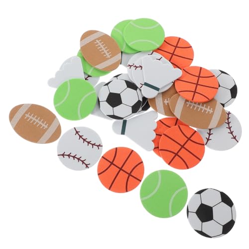 VICASKY 1 Packung Ballaufkleber Für Balldekoration Basketball Dekor Fußball Aufkleber Basketball Aufkleber Basketball Eva Aufkleber DIY Sportball Aufkleber Eva Sportbälle Aufkleber von VICASKY