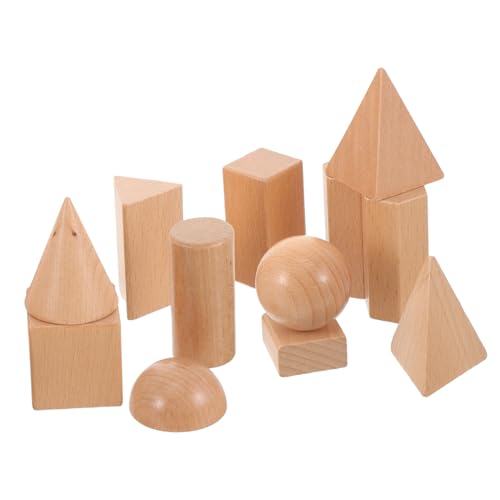 VICASKY 1 Sätze geometrisches Modell Lernspielzeug Bausteine ​​für Kleinkinder geometrische Körper Würfel DREI Spielzeug für Kinder kinderspielzeug 3D-Block-Spielzeug Kinderversorgung Holz von VICASKY