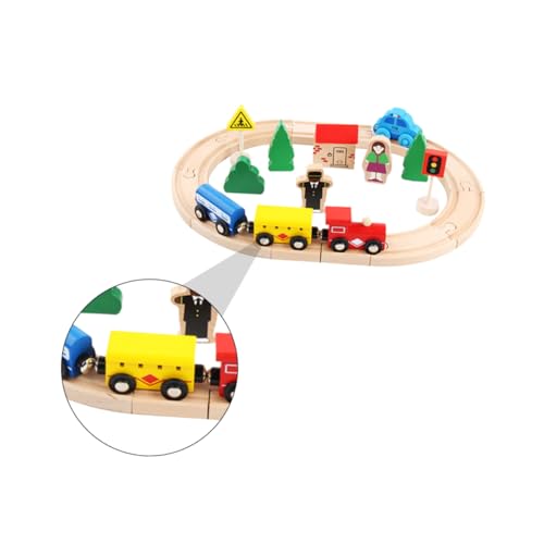 VICASKY 1 Satz 32 Stück 8-stelliger Schienen Zug interaktives Spielzeug holzeisenbahn für Kinder Stapelzug Puzzle-Spielzeug für Kinder Spielzeuge Kinder rätsel Kinderspielzeug hölzern von VICASKY