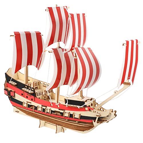 VICASKY 1 Satz 3D-Segelpuzzle Segelschiff modellbausatz segelboot Segelschiff D Puzzle Rätsel Puzzle für pädagogische 3D-Puzzles Modellbausatz für Segelboote Holz von VICASKY