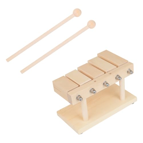 VICASKY 1 Satz 5 Ton Bangzi Muyu Rhythmusblock Aus Holz Glockenspiel Im Klassenzimmer Rhythmus-Percussion-Instrument Holzblockinstrument Musikinstrument Musikalischer Holzblock Ahorn von VICASKY