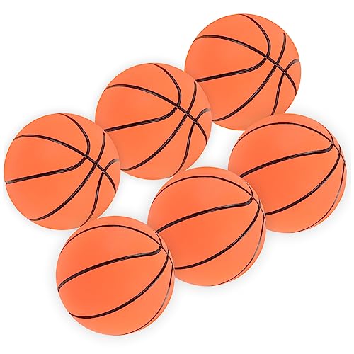 VICASKY 1 Satz 6st Mini-Basketball Kinderspielzeug Lustige Spielsachen Basketballspielzeug Brown Gummi von VICASKY