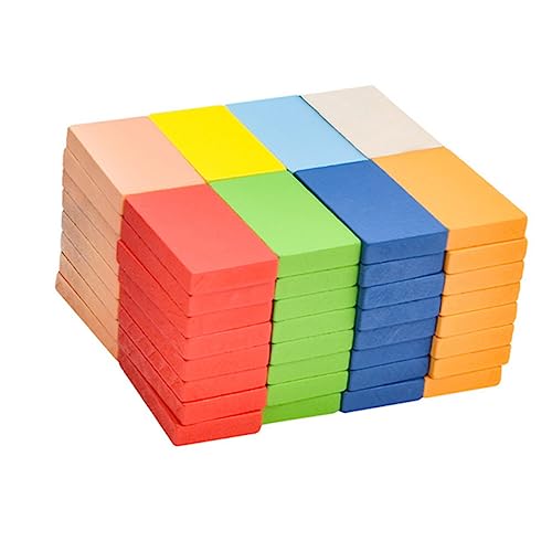 VICASKY 1 Satz 80 Stück Domino für kinderspielzeug holzspielzeug Fun Toy holzspielsachen Children Toys für frühe Bildung aus Holzbausteinen hölzern von VICASKY