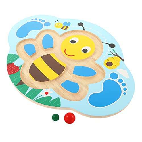 VICASKY 1 Satz Balanceboard Für Kinder Wackelscheibe Schaukelbrett Für Kinder Gleichgewichtstrainingsspielzeug Balanceboard Kinder Übungsscheibe Kinderwippe Ausgleichsplatte Holz von VICASKY