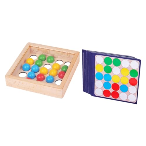 VICASKY 1 Satz Ball Holzspielzeug Farbsortierer Für Kinder Farblich Passender Memory Stick Sportspielzeug Für Kinder Spielzeuge Passende Familienbrettspiele Fidget Slug Spielzeug Hölzern von VICASKY