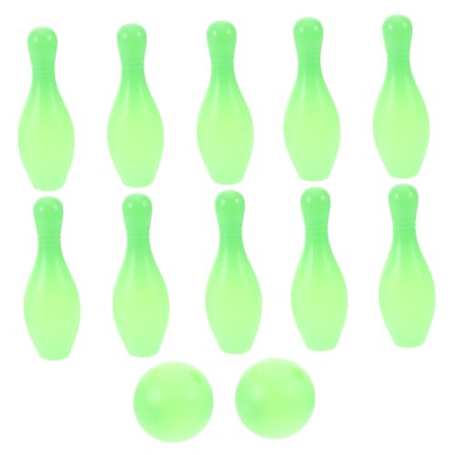 VICASKY 1 Satz Bowling-Set für Kinder Spielzeug für Kinder Mini-Bowling-Tischspiel Indoor-Spiele Bowling für Kinder Mini-Desktop-Bowlingspiel Kegeln Kinder Bowlingzubehör Sport Light Green von VICASKY