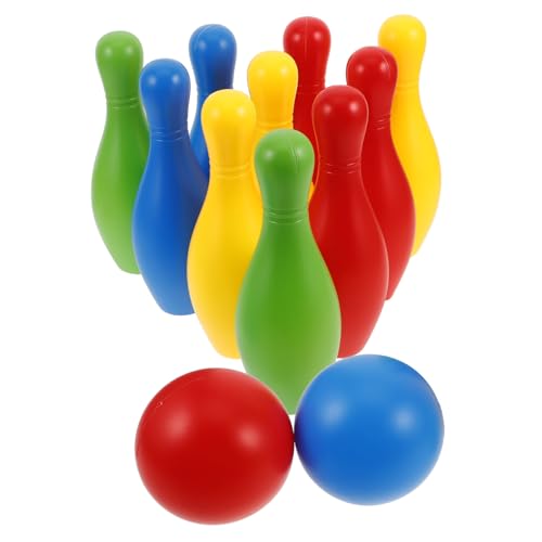 VICASKY 1 Satz Bowling-Set für Kinder Spielzeug für Kleinkinder Bowlingspiel für Kinder Bowlingkegel aus Kunststoff Bowling-Pins Outdoor-Bowling Kinder bowlen Bowlingkugel für Kinder Sport von VICASKY