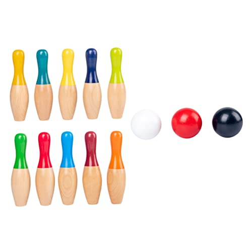 VICASKY 1 Satz Bowlingkugel Aus Holz Bowling Für Bowling- Für Bowlingkugeln Spielversorgung Simulierte Bowlingkugeln Bälle Spielversorgung Colorful Hölzern von VICASKY