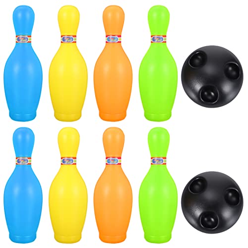 VICASKY 1 Satz Bowlingkugel Bowling Set kegelspiel playdoo Sets für draußen Sportspielzeug für Lernspielzeug für Plastik von VICASKY