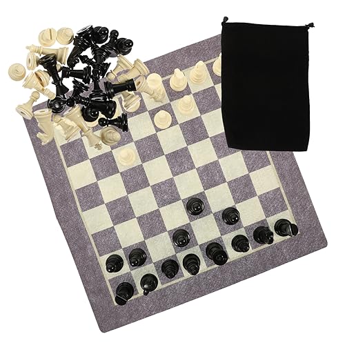 VICASKY 1 Satz Brettspiel Rollbares Schachbrett Lustiges Schachspiel Magnetisches Spielset Zusammenklappbares Schachset Kompaktes Schachbrett Mini Schach Mini-Schachbrett Plastik von VICASKY