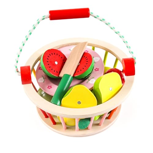 VICASKY 1 Satz Cecilia Holzspielzeug kinderküche kindergeschenke Kid Toys Spielzeugnahrung Mädchen Schneidespiel- für die Früherziehung hölzern Colorful von VICASKY