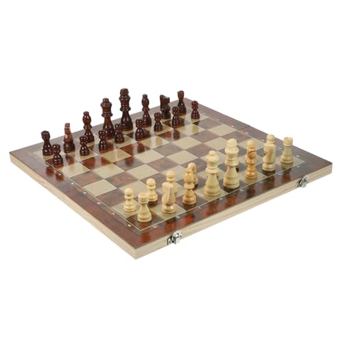 VICASKY Set 3-in-1 Checkers Backgammon Holz Pädagogische Faltbare Reise Spielbrett von VICASKY