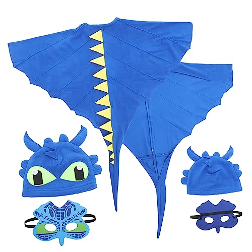 VICASKY 1 Satz Dinosaurier-Umhang Outdoor-Dekor -Outfits aufblasbares Kostüm Halloween Costume halloweenkostüme Kinder Kinderversorgung Dinosaurierkostüm für Kinder Stoff Blue von VICASKY