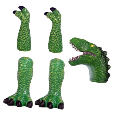 VICASKY 1 Satz Dinosaurier-handpuppenspielzeug Spielzeuge Eltern-Kind-Spielzeug Flexible Puppen Fingerspielzeug Für Kinder Schöne Fingerpuppen Dehnbare Fingerpuppen Green Vinyl von VICASKY