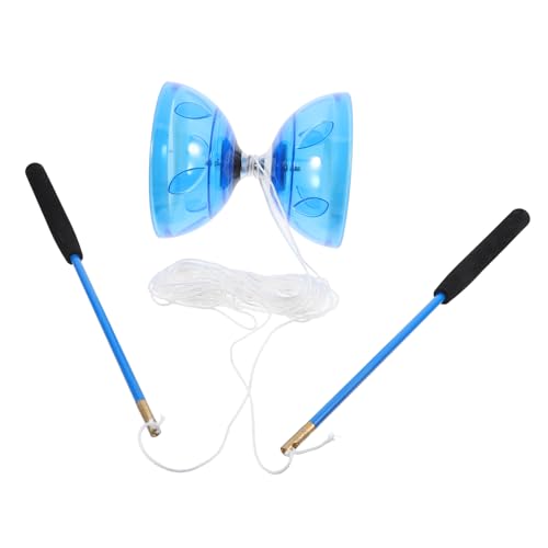 VICASKY 1 Satz Doppelköpfiges Diabolo Fitness-Diabolo Tür Diabolo für Anfänger leuchten Trick diabolo für Kinder Endless Fun Kinderdiabolo Chinesisches Jo-Jo für Kinder weiches Gummi Blue von VICASKY