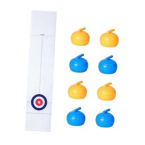 VICASKY 1 Satz EIS Stocks Chießen Auf Dem Tisch Curling-brettspiel Curling-familienspiele Freizeitsport Spielzeug Mini-Curling-Spiel Lernspielzeug Für Kinder Tischspiele Für Plastik Weiß von VICASKY