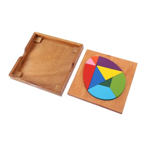 VICASKY 1 Satz Ei-Tangram Tangram- aus Holz Buntes Puzzle- für Gehirnentwicklung DIY-Tangram- Farbiges Tangram-Puzzle Kinderspielzeug aus Holz Colorful von VICASKY